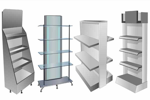 Custom retail display shelves